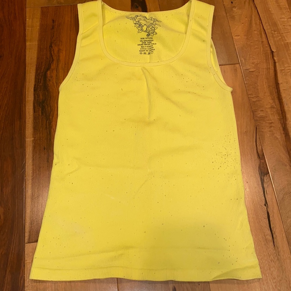 SO NIKKI ONE SIZE FITS MOST YELLOW TANK TOP